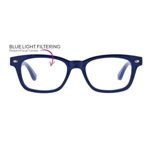 Peepers Blue Light Filtering Eyeglasses for Kids, New in Box, Navy Blue